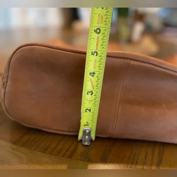 Isabella Fiore Vintage Hobo Cognac Leather Tassle Braided Stitching Detailed Bag - Picture 8 of 16